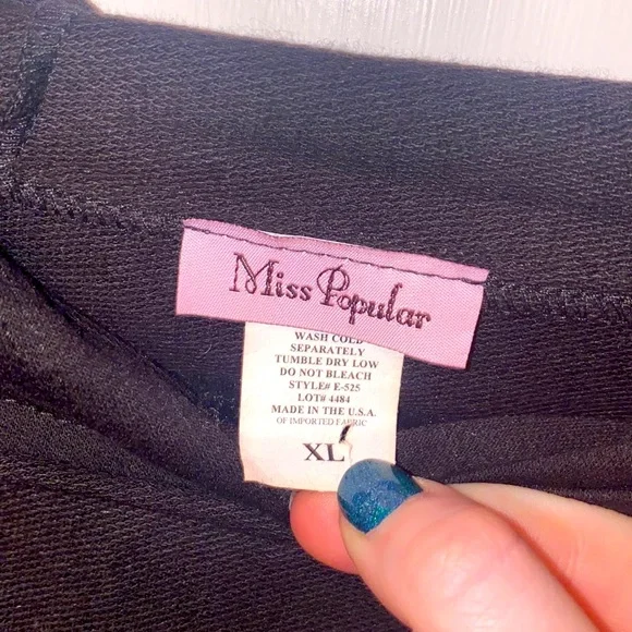 Miss Popular Womens/Juniors Star Hoodie Size XL - Picture 3 of 3